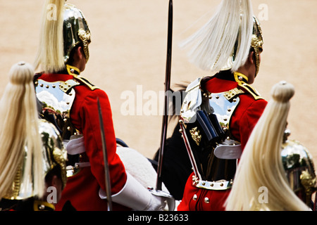 La garde royale dans la parade du cérémonie couleur Banque D'Images