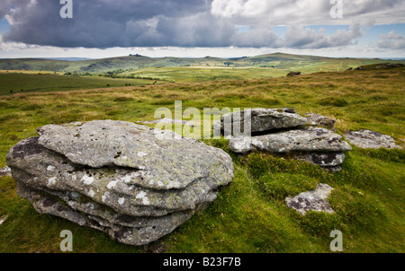 Chinkwell Tor Dartmoor National Park Devon, Angleterre Banque D'Images