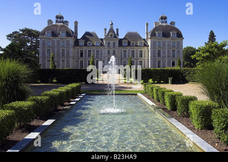 Chateau de Cheverny, Loire, France. Vue arrière Banque D'Images