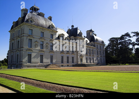 Chateau de Cheverny, Loire, France. Vue de côté Banque D'Images