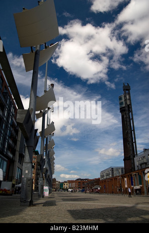 Smithfield Plaza, place du marché, dans la partie nord de Dublin Irlande Banque D'Images