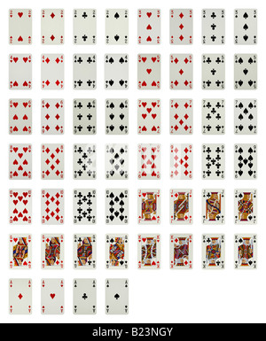 Un jeu de 52 cartes Banque D'Images