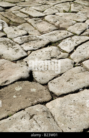 Ancien plancher pavé de chemin dans la vallée de Hope, Grindleford Derbyshire Angleterre. HOMER SYKES Banque D'Images