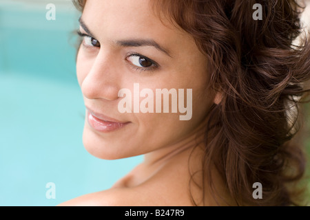 Visage d'une jeune femme Banque D'Images