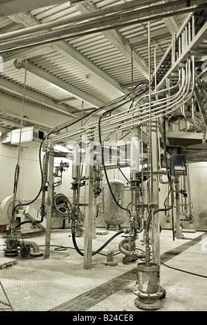 Pipes dans une centrale électrique Banque D'Images