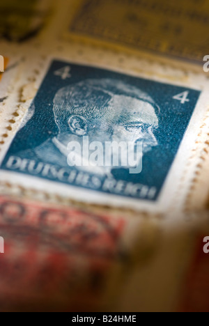 Timbre allemand Adolf Hitler' Banque D'Images