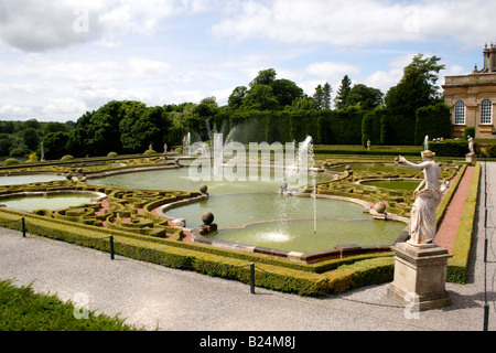 Terrasses d'eau du Palais de Blenheim Oxfordshire Banque D'Images