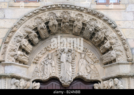 Portail du Colegio de San Xerome (17e siècle), Saint Jacques de Compostelle, Galice, Espagne Banque D'Images