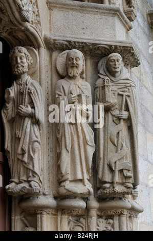 Portail du Colegio de San Xerome (17e siècle), Saint Jacques de Compostelle, Galice, Espagne Banque D'Images