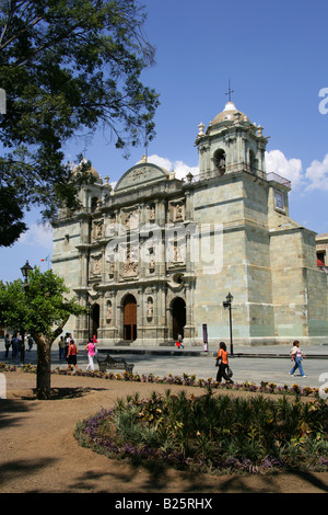 Cathédrale d'Oaxaca, Plaza Constitucion Zocalo, Oaxaca, Mexique Banque D'Images