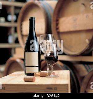 Vin et de barils Banque D'Images