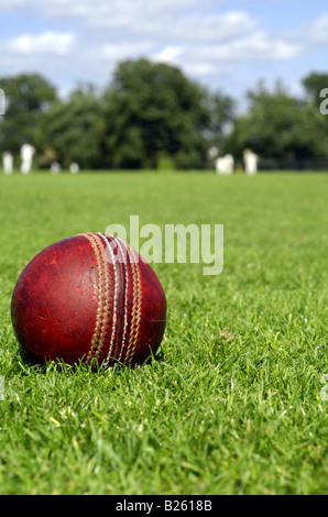 Balle de cricket Banque D'Images