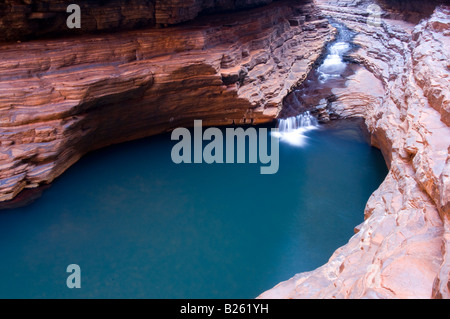 Kermit's piscine dans le parc national de Karijini, Australie occidentale Banque D'Images