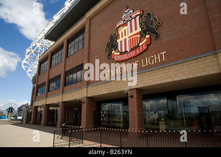 La façade du stade de la lumière, Sunderland Association Football Club de football du sol. Banque D'Images