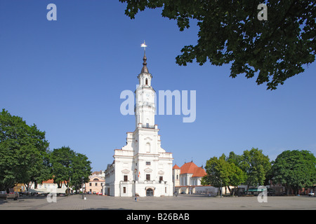 Hôtel de ville de Kaunas (également appelé le white swan), Lituanie Banque D'Images