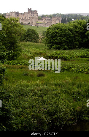 Château d'Alnwick dans le Northumberland, Angleterre Banque D'Images