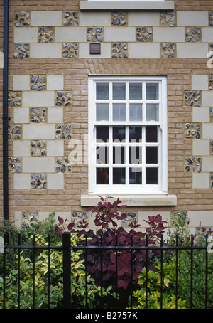 Wilton Wiltshire UK Angleterre détail de maison moderne construite en matériaux vernaculaires traditionnels Banque D'Images