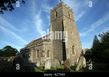 Tous les Saints, dans le village de Great Suffolk Thurlow Banque D'Images