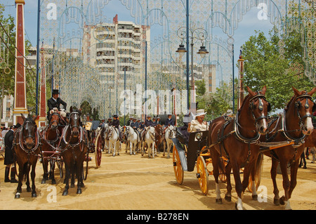 Feria de Caballo en Jerez / foire du cheval à Jerez de la Frontera Banque D'Images