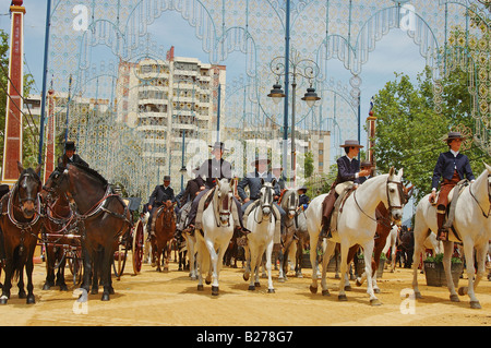 Feria de Caballo en Jerez / foire du cheval à Jerez de la Frontera Banque D'Images