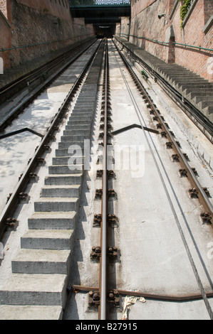 Funiculaire de Castle Hill, Budapest Banque D'Images