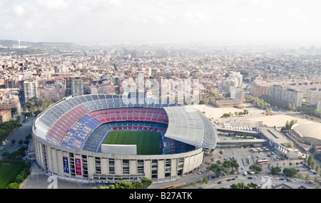 Le stade de football Camp Nou football Banque D'Images