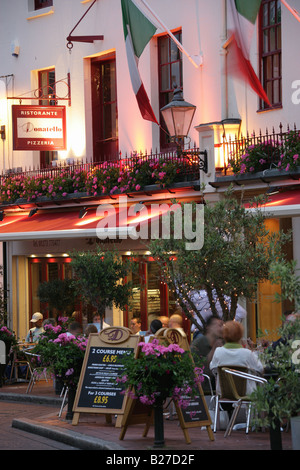 Ville de Brighton et Hove, Angleterre. Donatello Restaurant est l'un des nombreux, pubs, bars, cafés et restaurants dans les ruelles. Banque D'Images