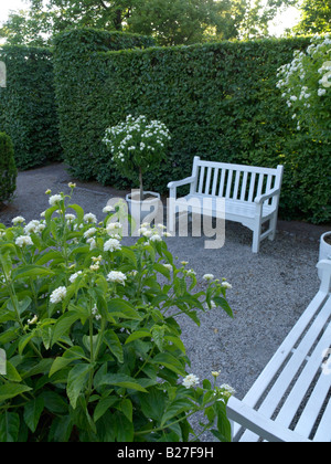 Britzer Garten, jardin blanc, Berlin, Allemagne Banque D'Images