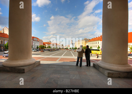 LTU Lituanie Vilnius Capitale Vieille Ville de City Hall Square Banque D'Images