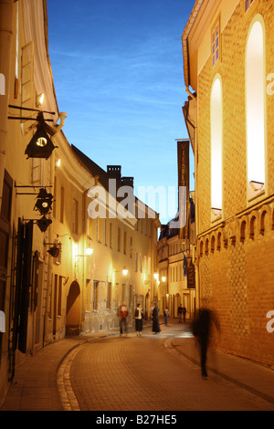 LTU Lituanie Vilnius capitale vieille ville ruelle typique dans le quartier de l'université Banque D'Images