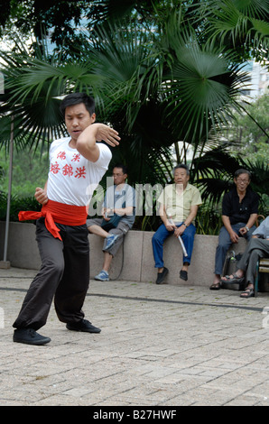 De l'exposition kung fu, Kowloon Park , hong kong , Chine Banque D'Images