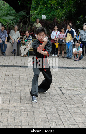 De l'exposition kung fu, Kowloon Park , hong kong , Chine Banque D'Images