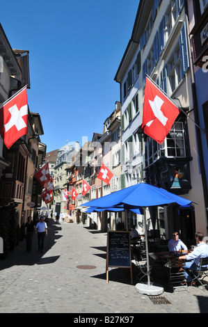 Augustiner Gasse, Zürich, Suisse Banque D'Images