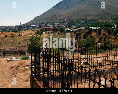 Virginia City Nevada comme vue du cimetière Banque D'Images