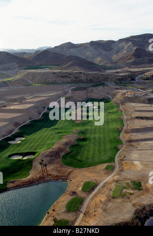 Vue aérienne de la rive sud en développement Golf Club près de Lake Las Vegas, Henderson, Nevada Banque D'Images