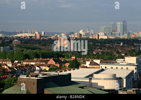 Avis de ILFORD ESSEX à Canary Wharf London Docklands arena 02 england uk go Banque D'Images