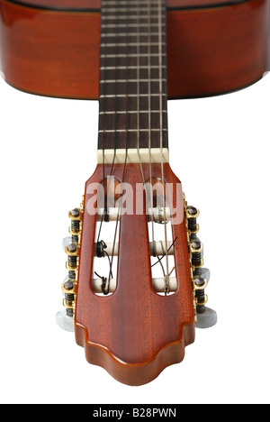 Guitare acoustique six couverts par un vernis brun Banque D'Images