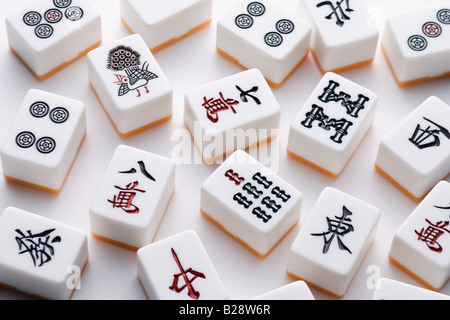 Tuiles de Mahjong Banque D'Images