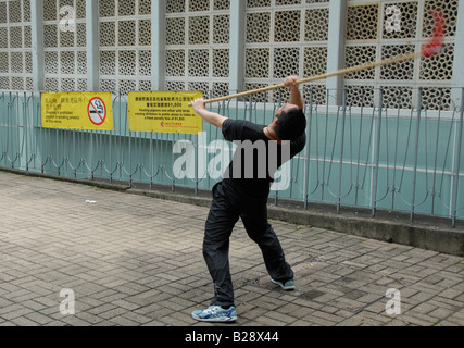 De l'exposition kung fu, Kowloon Park , hong kong , Chine Banque D'Images