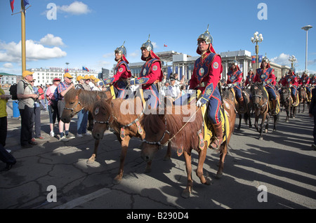 Festival Naadam en Mongolie Oulan-bator Sukhbaatar Square Banque D'Images