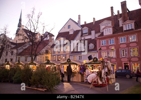 Marché de Noël Riga Lettonie date du 11 02 2008 réf : ZB693 1104740085 CRÉDIT OBLIGATOIRE Sem - Allemand Photos du Monde Banque D'Images