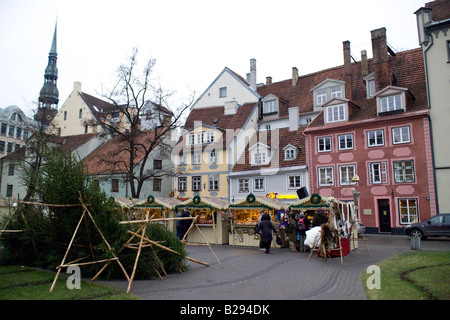 Marché de Noël Riga Lettonie date du 11 02 2008 réf : ZB693 1104740190 CRÉDIT OBLIGATOIRE Sem - Allemand Photos du Monde Banque D'Images