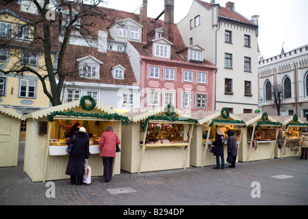 Marché de Noël Riga Lettonie date du 11 02 2008 réf : ZB693 1104740192 CRÉDIT OBLIGATOIRE Sem - Allemand Photos du Monde Banque D'Images