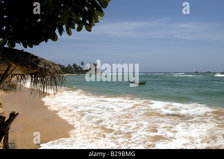 South West coast beach près de Hikkaduwa, Sri Lanka Banque D'Images
