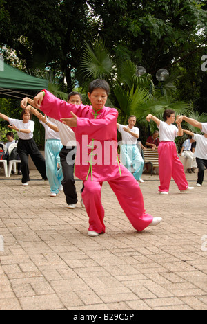 De l'exposition kung fu, Kowloon Park , hong kong , Chine Banque D'Images