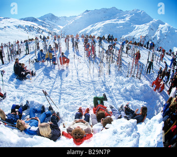 St Anton Tirol Autriche Ref WP 3793 étrange monde CRÉDIT OBLIGATOIRE Sem - Allemand Photos Banque D'Images