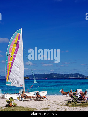 Sapphire Beach St Thomas, Îles Vierges Américaines Caraïbes Banque D'Images