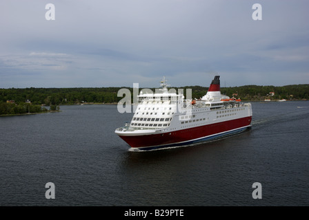 Ferry Boat dans les eaux suédoises Banque D'Images