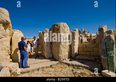 Temple Hagar Qim / Malte Banque D'Images