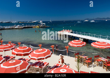 D'azur plage Juan les Pins Banque D'Images